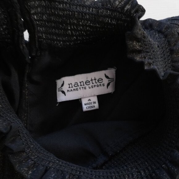 Nanette Lepore Pleated Dress Smocked Neck and Waist Size 4 - Picture 9 of 16